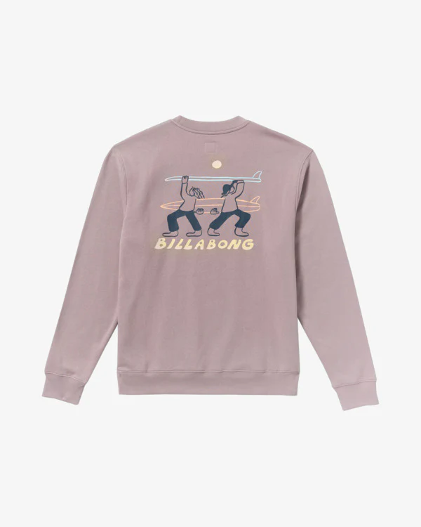 Billabong Men's Split The Peak Sweatshirt Purple Ash 24A463504-PPA - Image 6