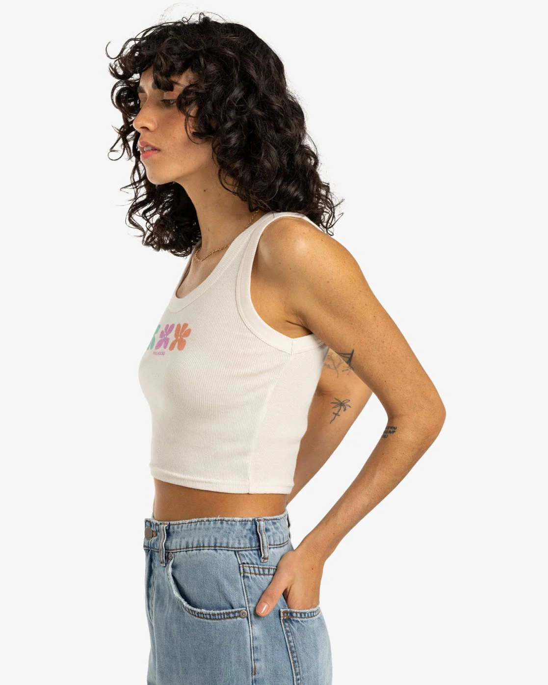 Billabong Women's Block Party Tank Top Salt Crystal EBJZT00442-SCS - Image 3