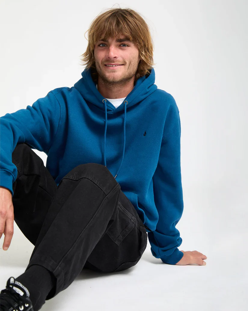 Volcom Men's Single Stone Hoodie Cosmic Blue A4112514-COS - Image 4